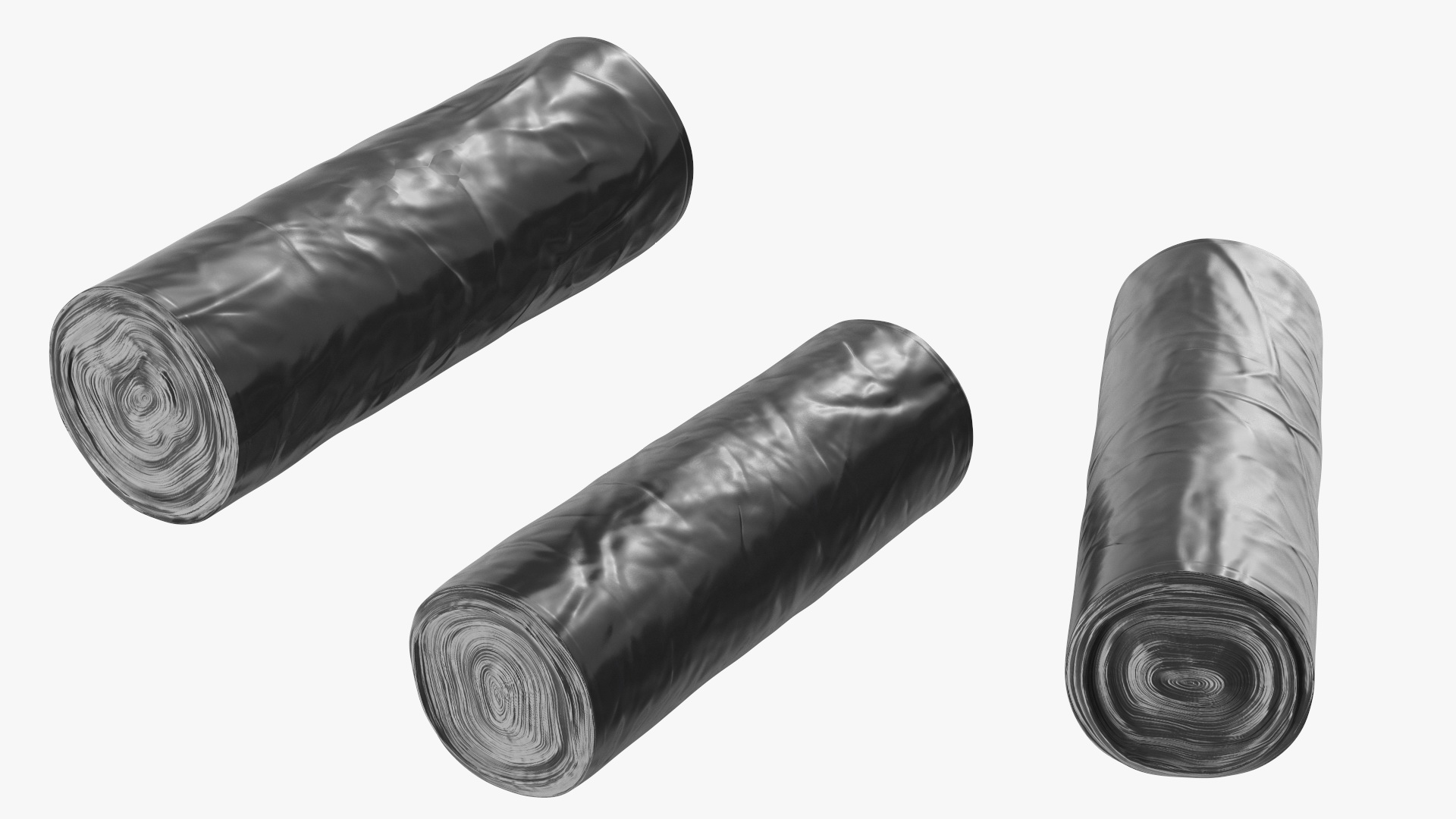 3D model Plastic Garbage Bag Rolls