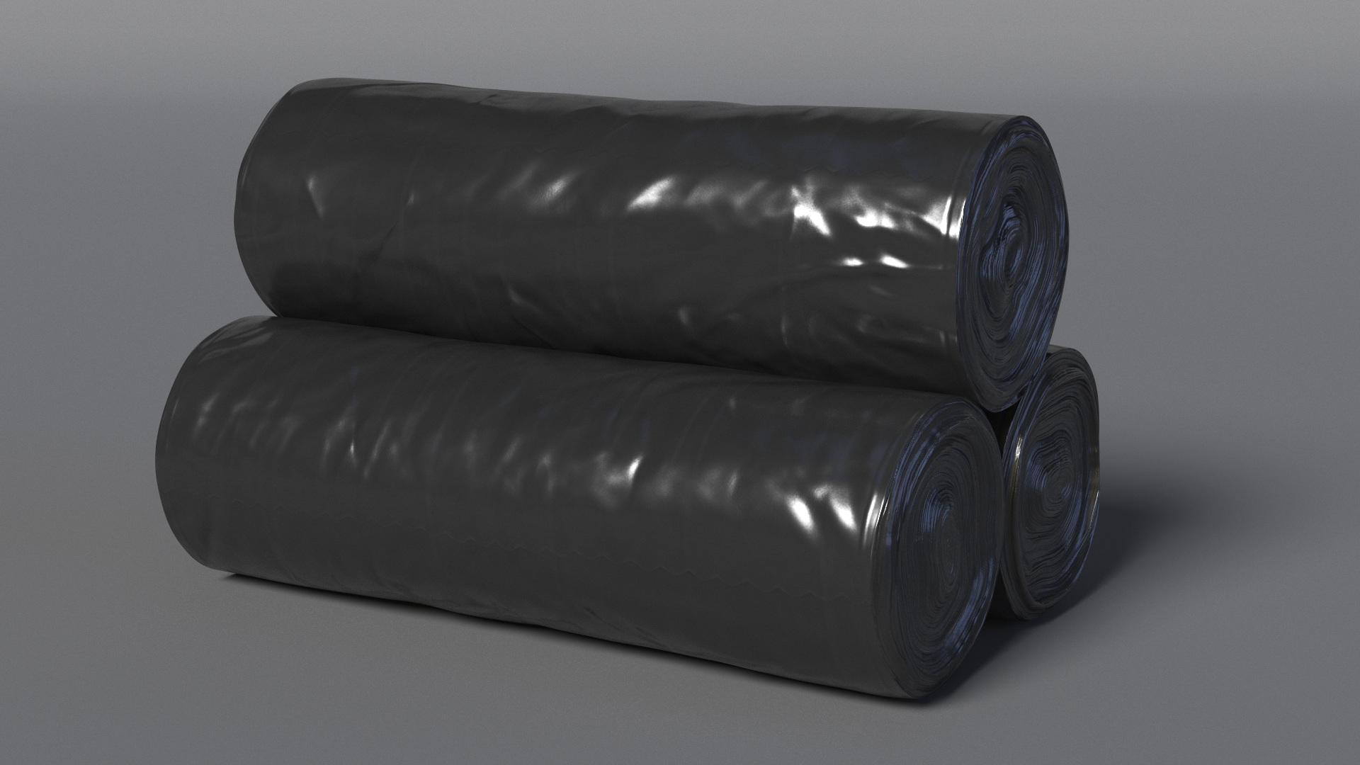 3D model Plastic Garbage Bag Rolls