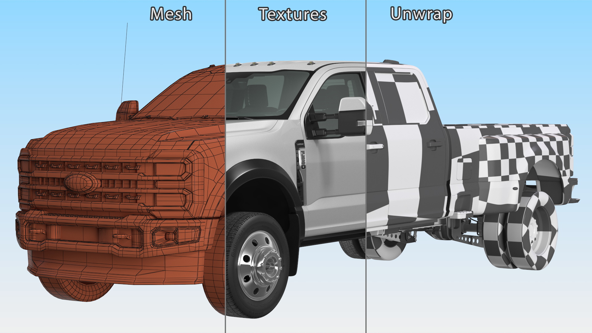 3D Ford Super Duty F-550 Lariat 2023 Pickup Truck