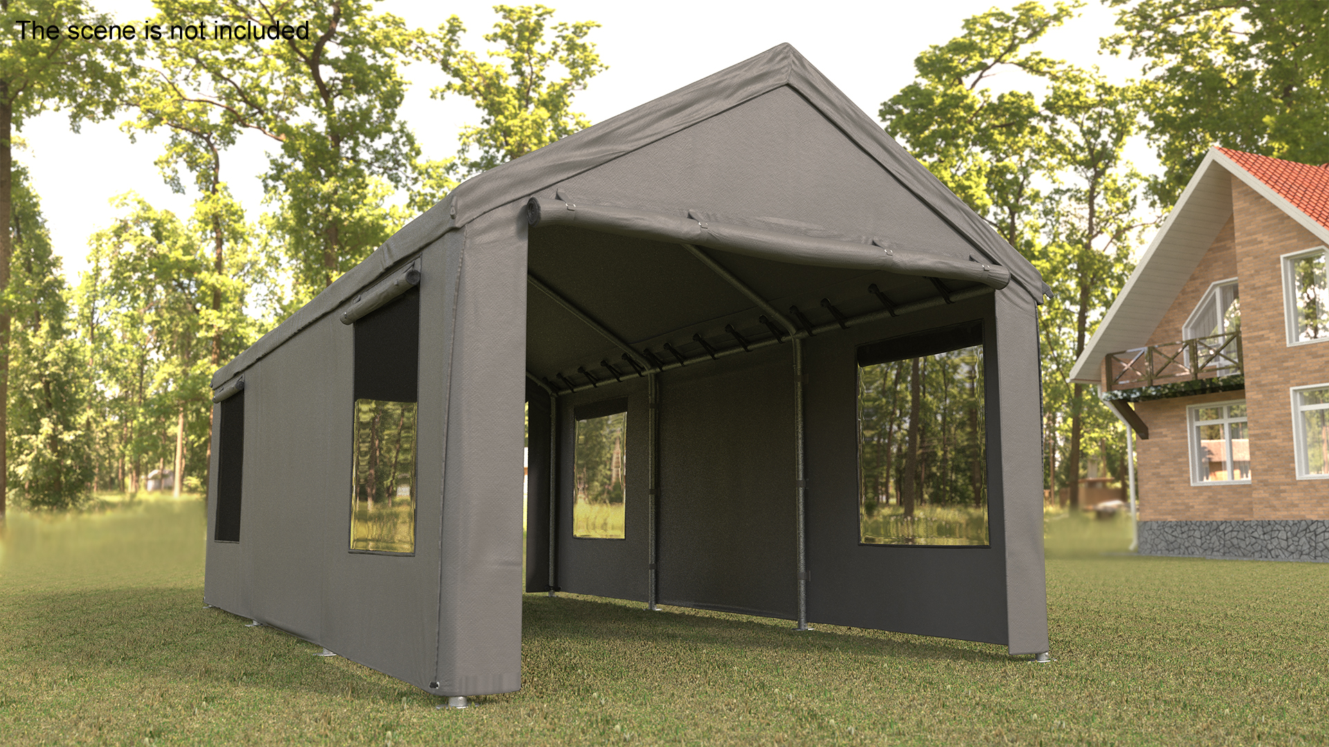 3D Carport Tent Grey Color model