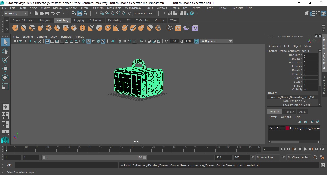 3D Enerzen Ozone Generator model