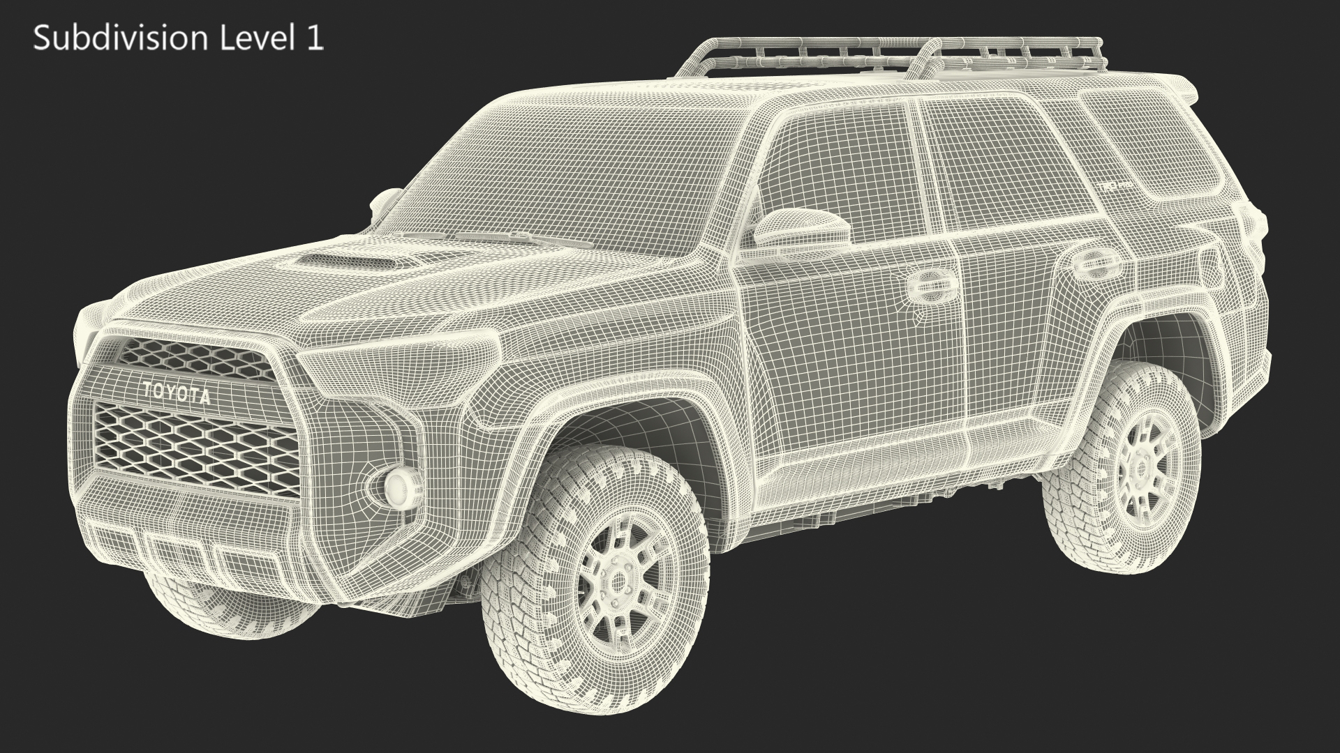 3D model Toyota 4Runner TRD Pro Red Metallic 2021