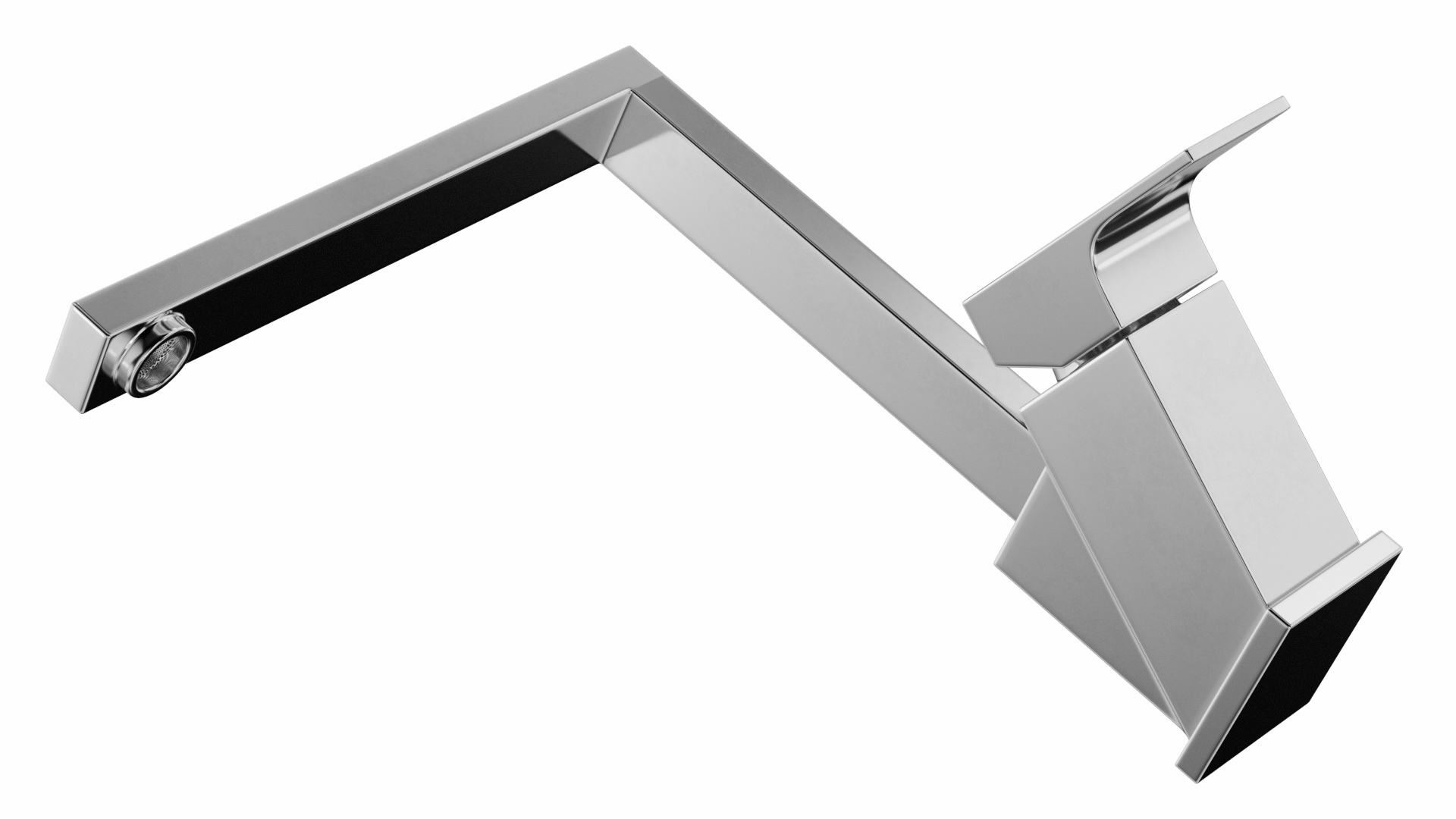 3D model Angular Single Lever Kitchen Mixer Tap Chrome