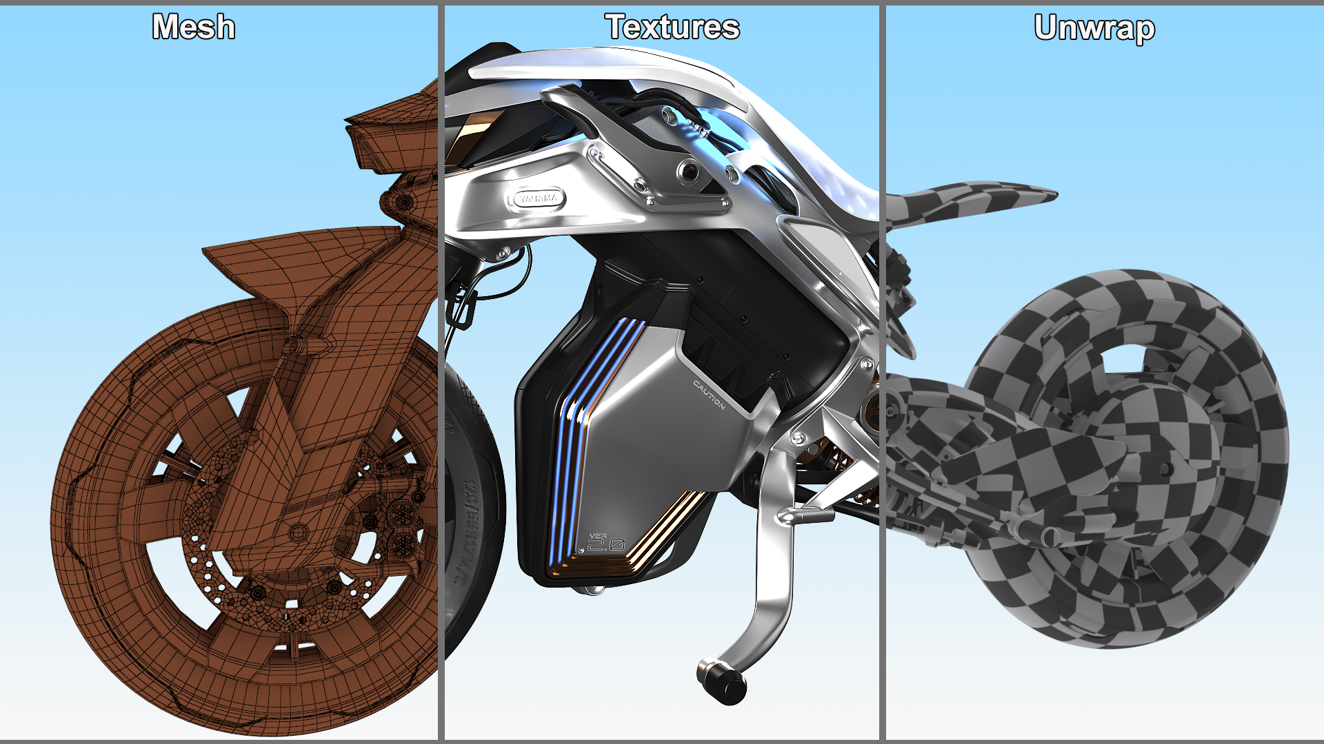 3D Yamaha MOTOROiD 2 Motorcycle model