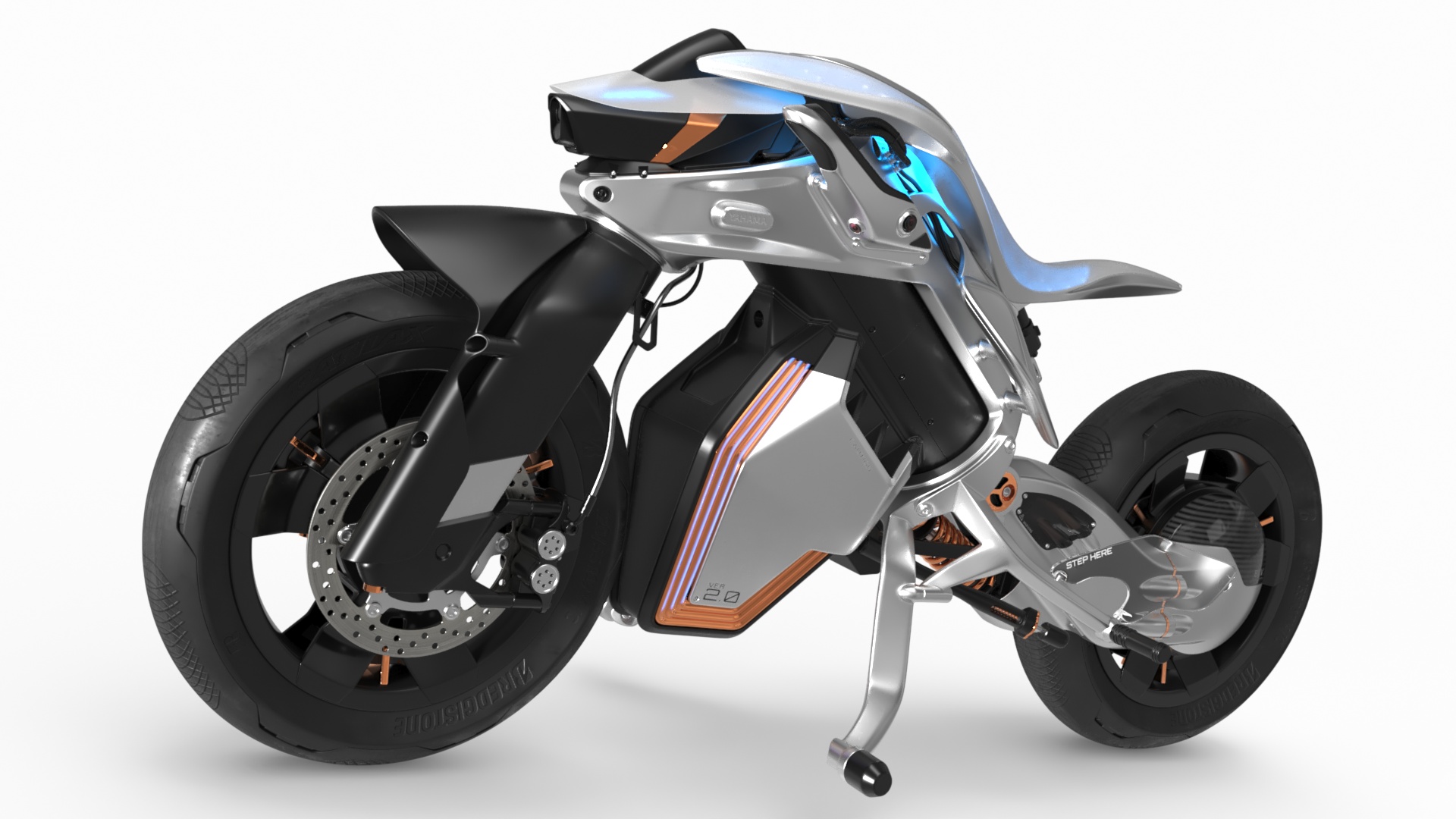 3D Yamaha MOTOROiD 2 Motorcycle model