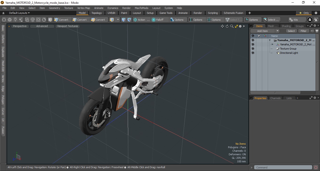 3D Yamaha MOTOROiD 2 Motorcycle model