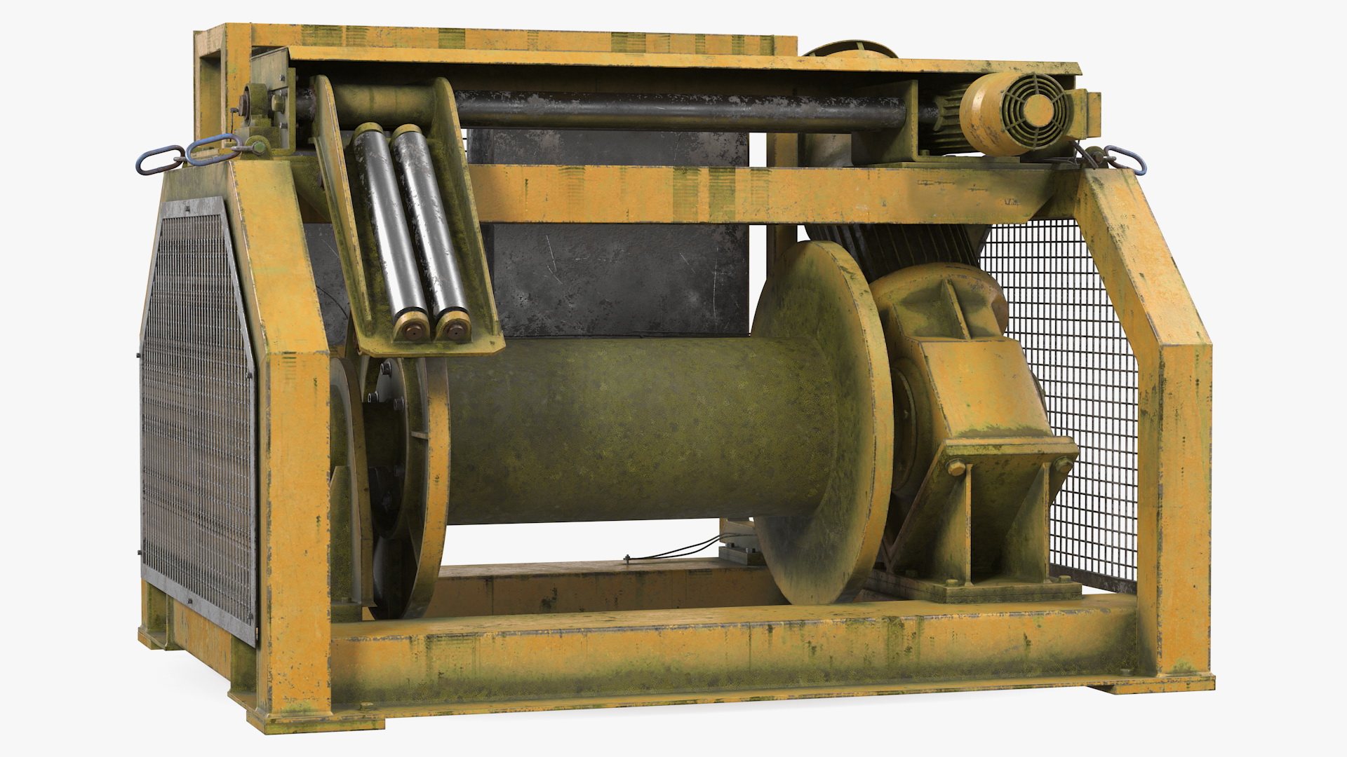 3D model Single Drum Mooring Winch