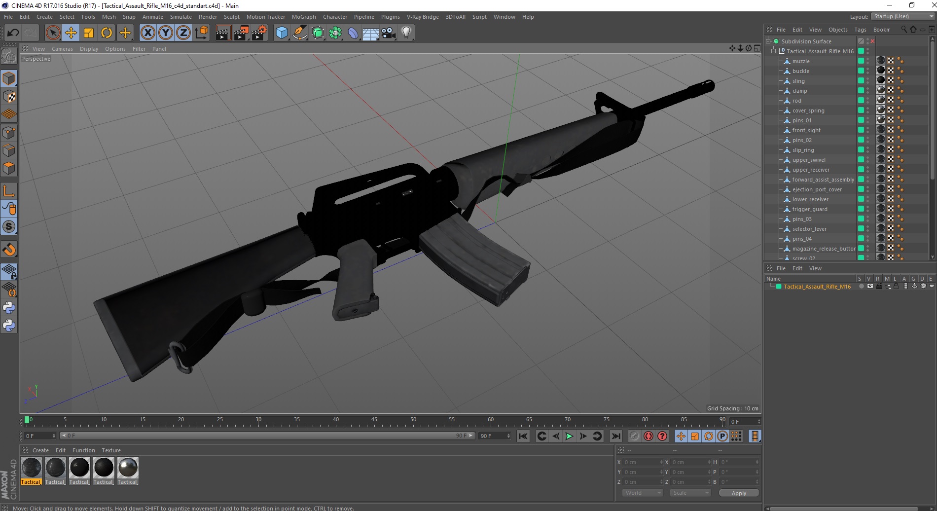 3D Tactical Assault Rifle M16