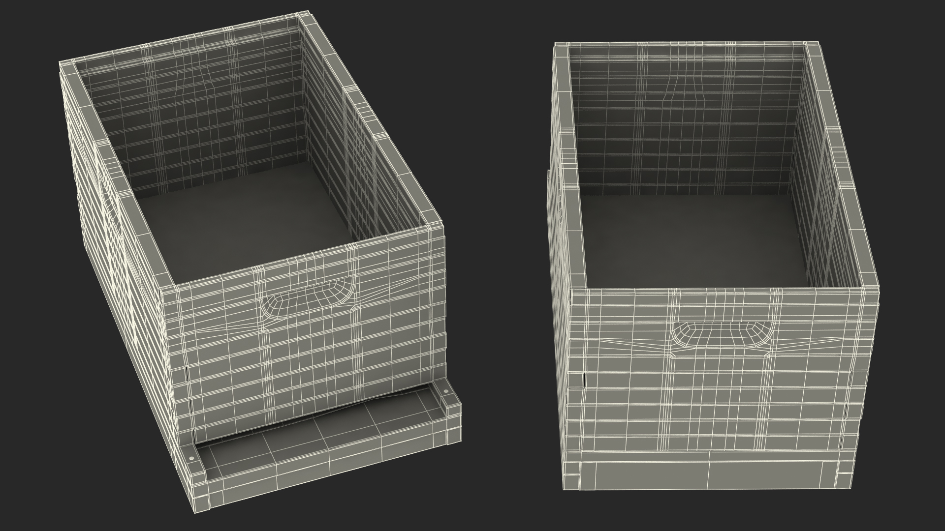 Brood Box Cedar 8 frames 3D model