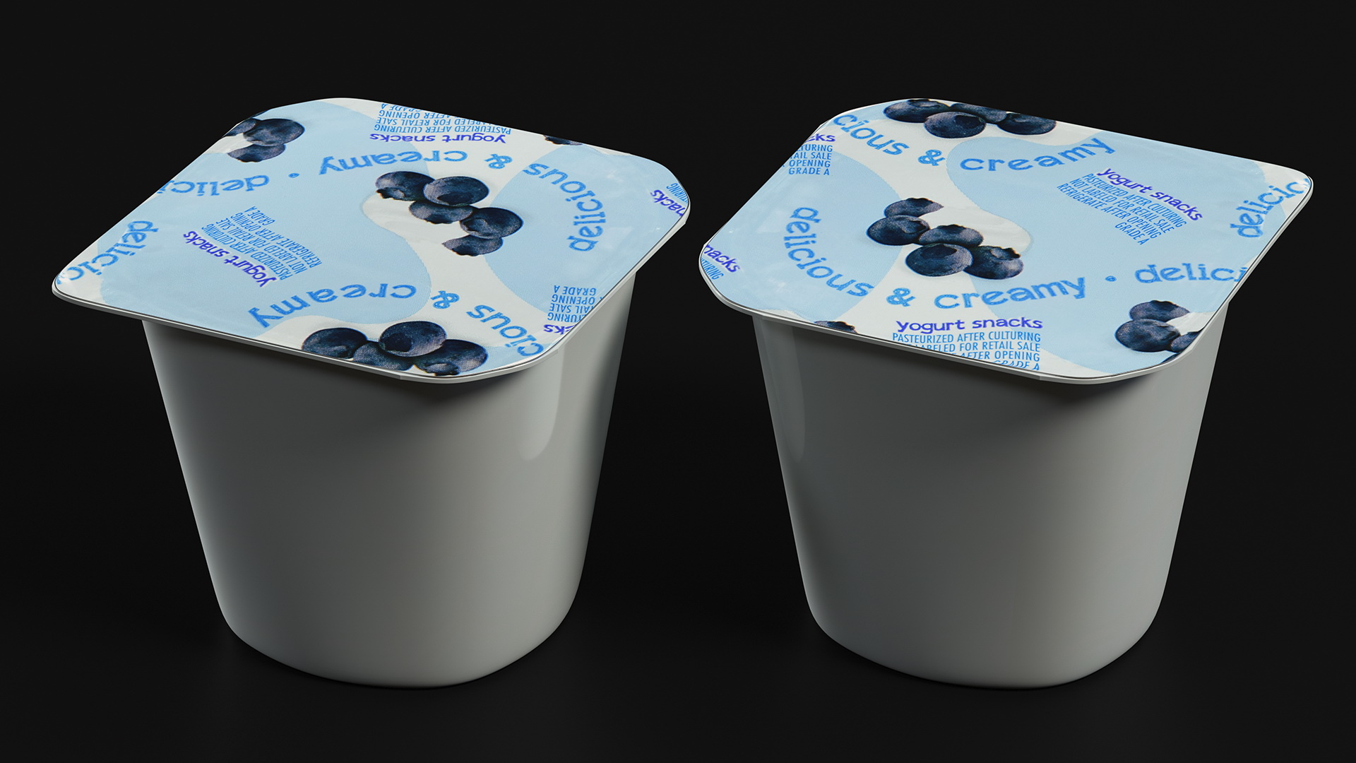 3D Blueberry Yogurt Gerber model