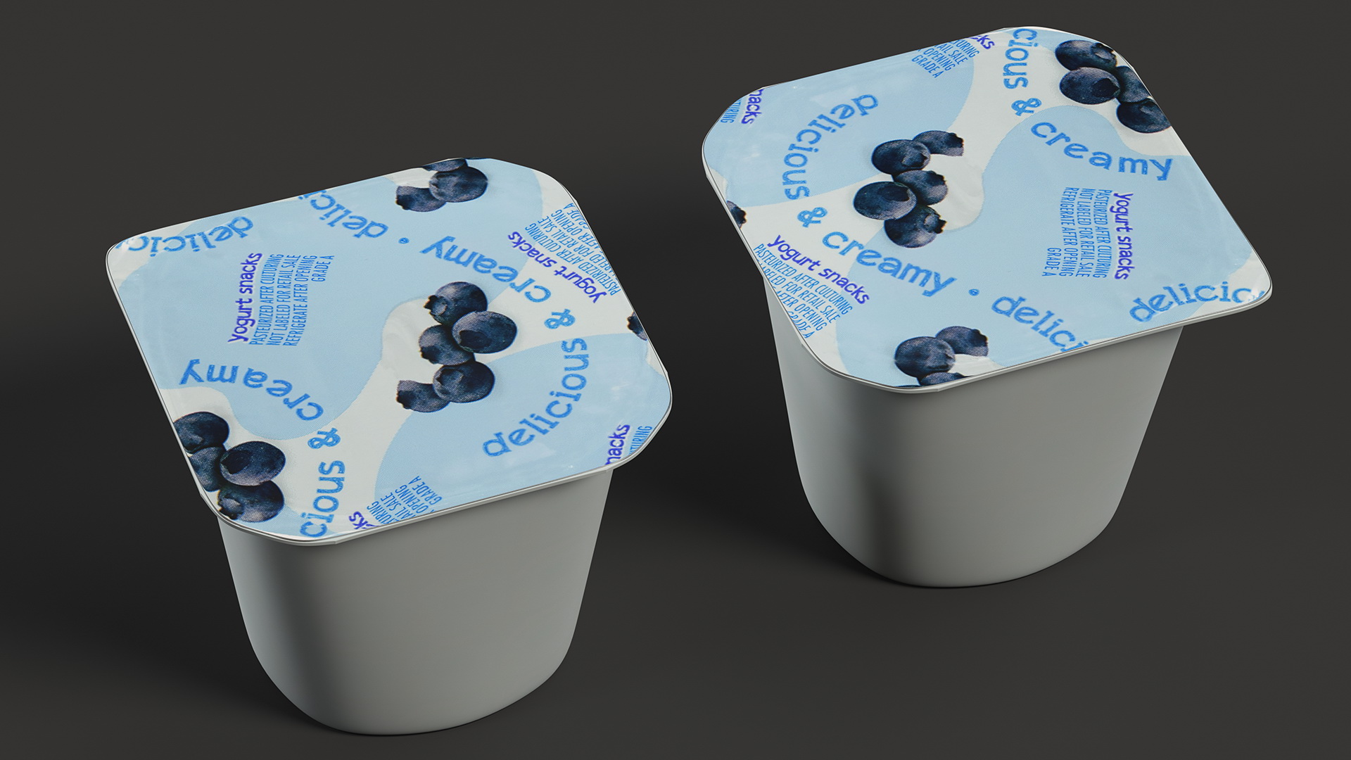 3D Blueberry Yogurt Gerber model