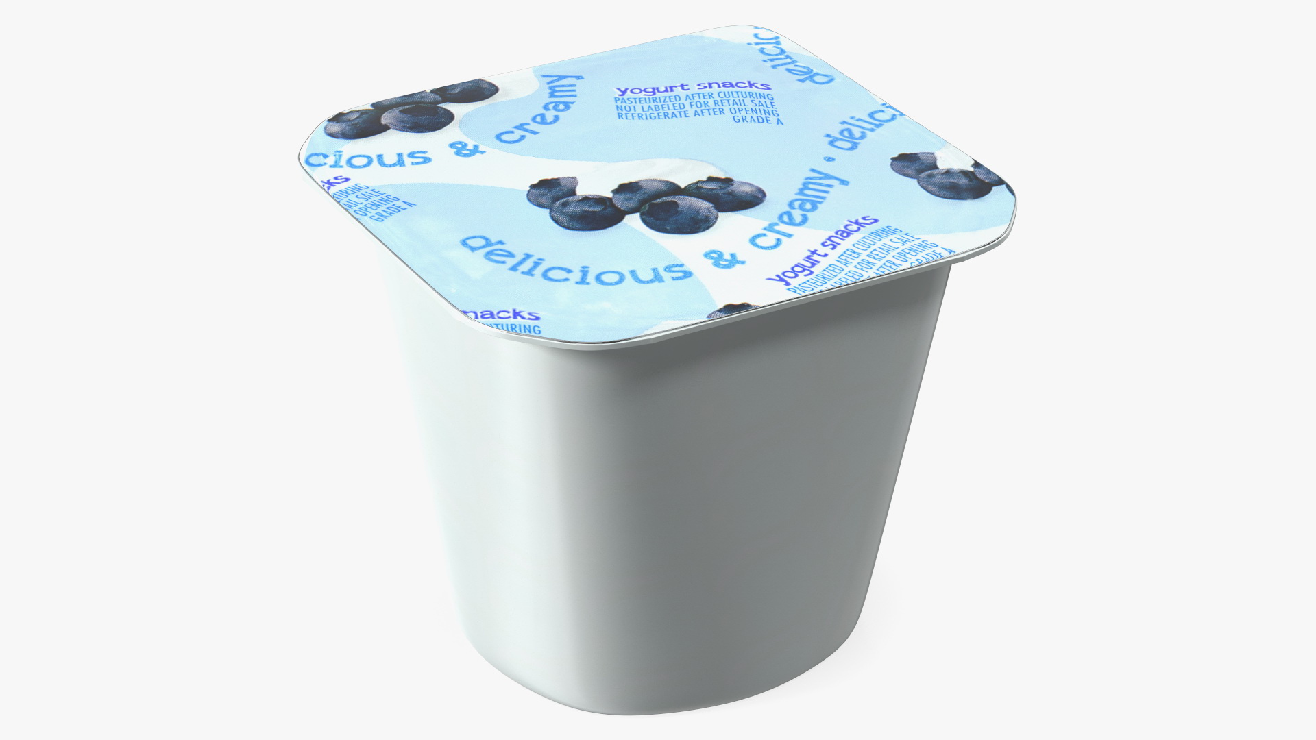 3D Blueberry Yogurt Gerber model