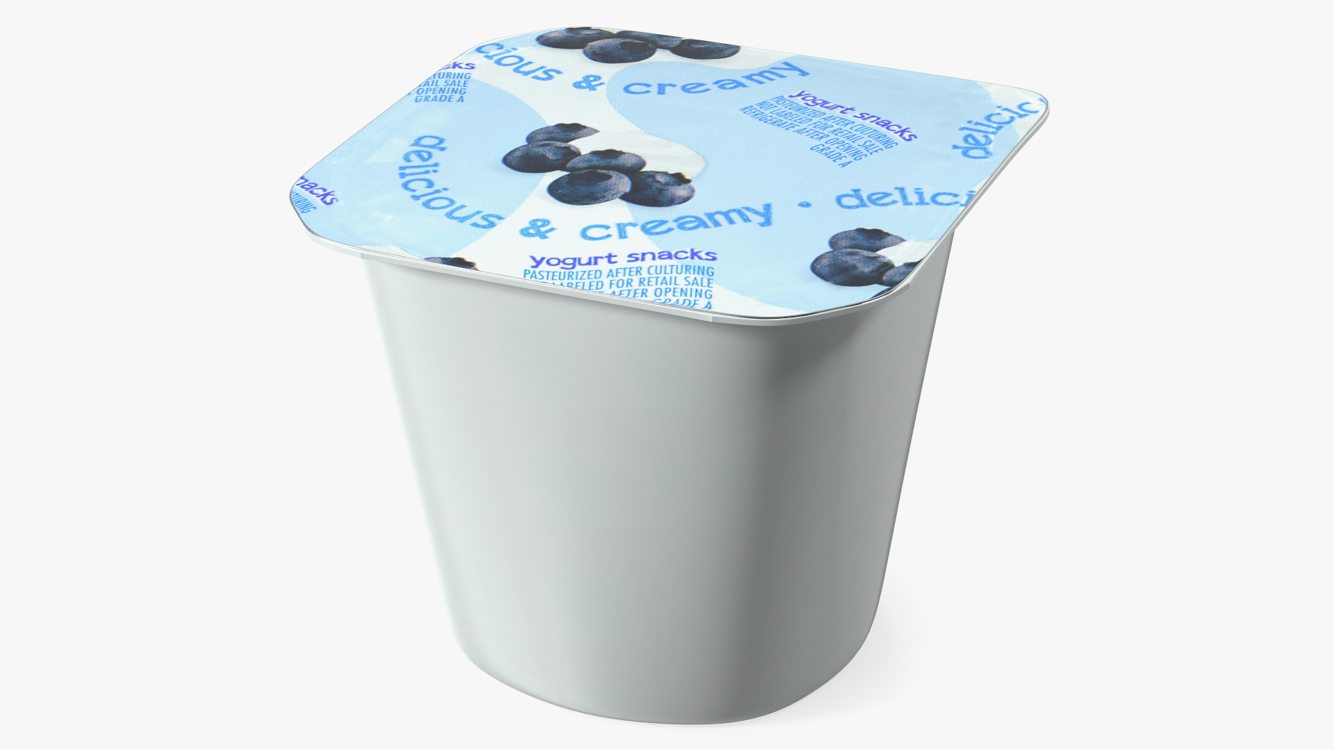 3D Blueberry Yogurt Gerber model