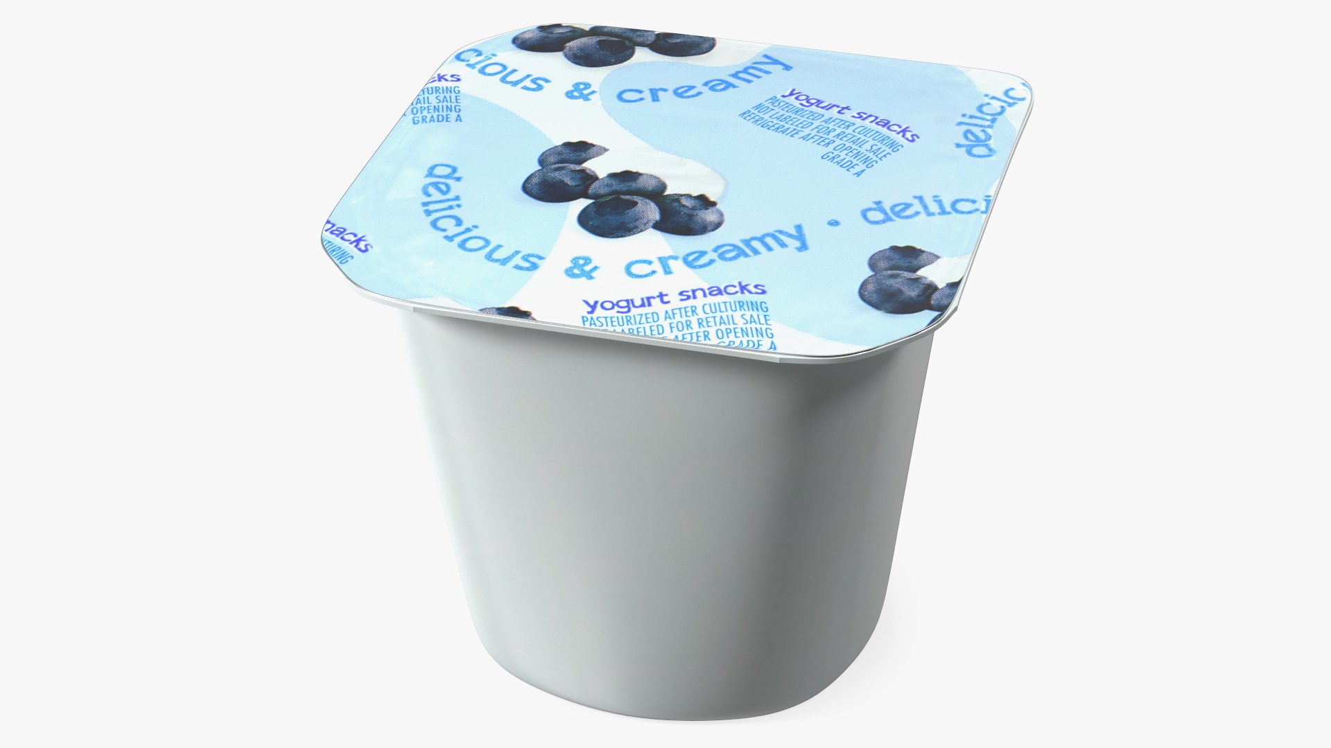 3D Blueberry Yogurt Gerber model