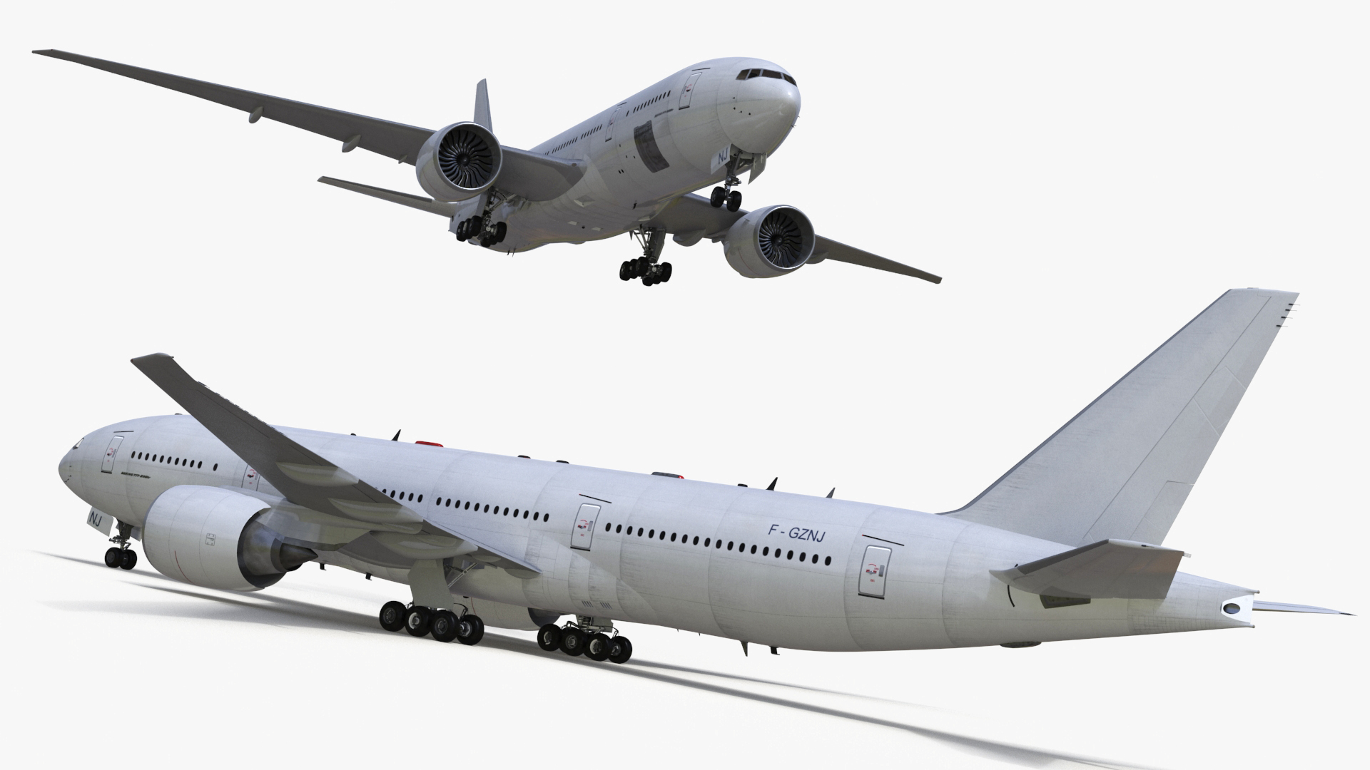 3D Boeing 777-200 Passenger Aircraft model