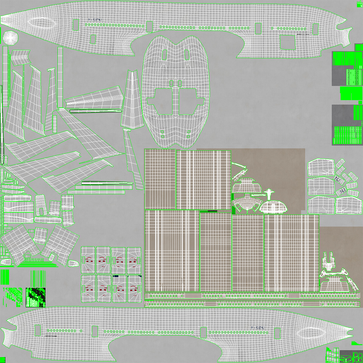 3D Boeing 777-200 Passenger Aircraft model