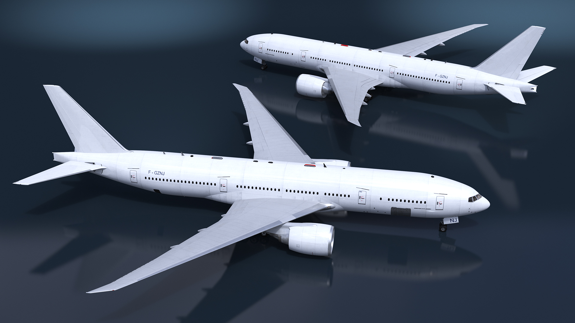 3D Boeing 777-200 Passenger Aircraft model