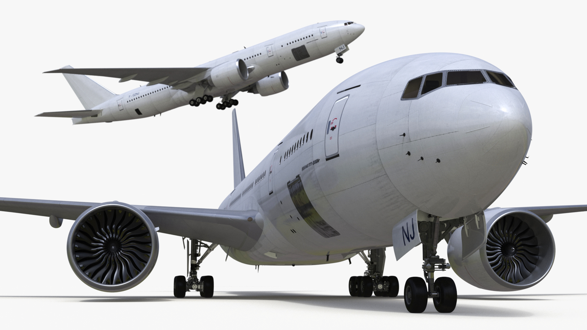 3D Boeing 777-200 Passenger Aircraft model