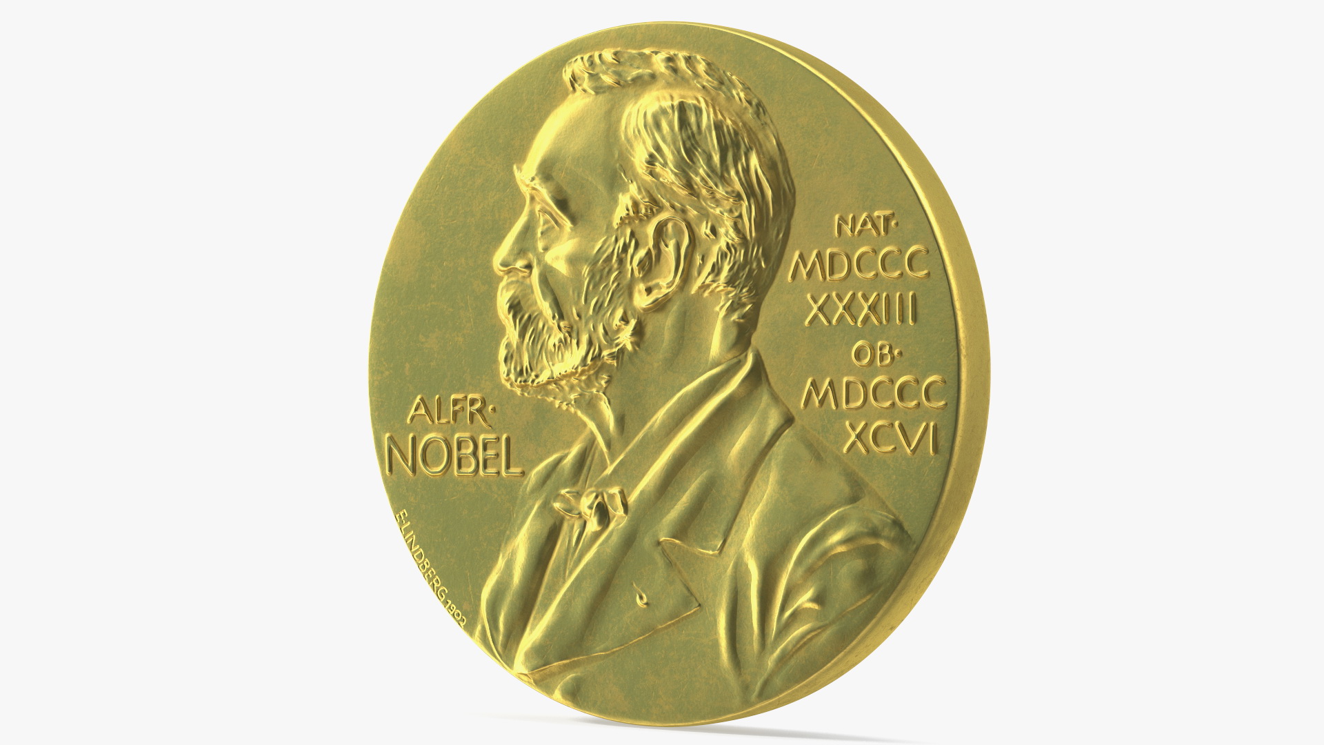 Nobel Medal for Physics and Chemistry 3D