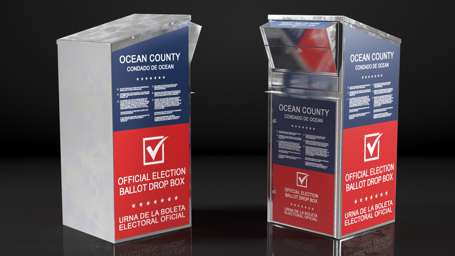 3D Official Ballot Drop Off Box model