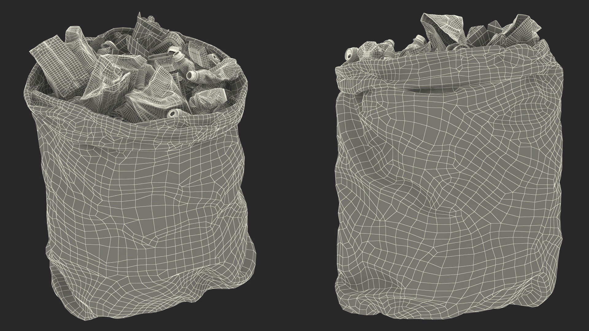 Homeless Man Digs Through Dumpster 3D model