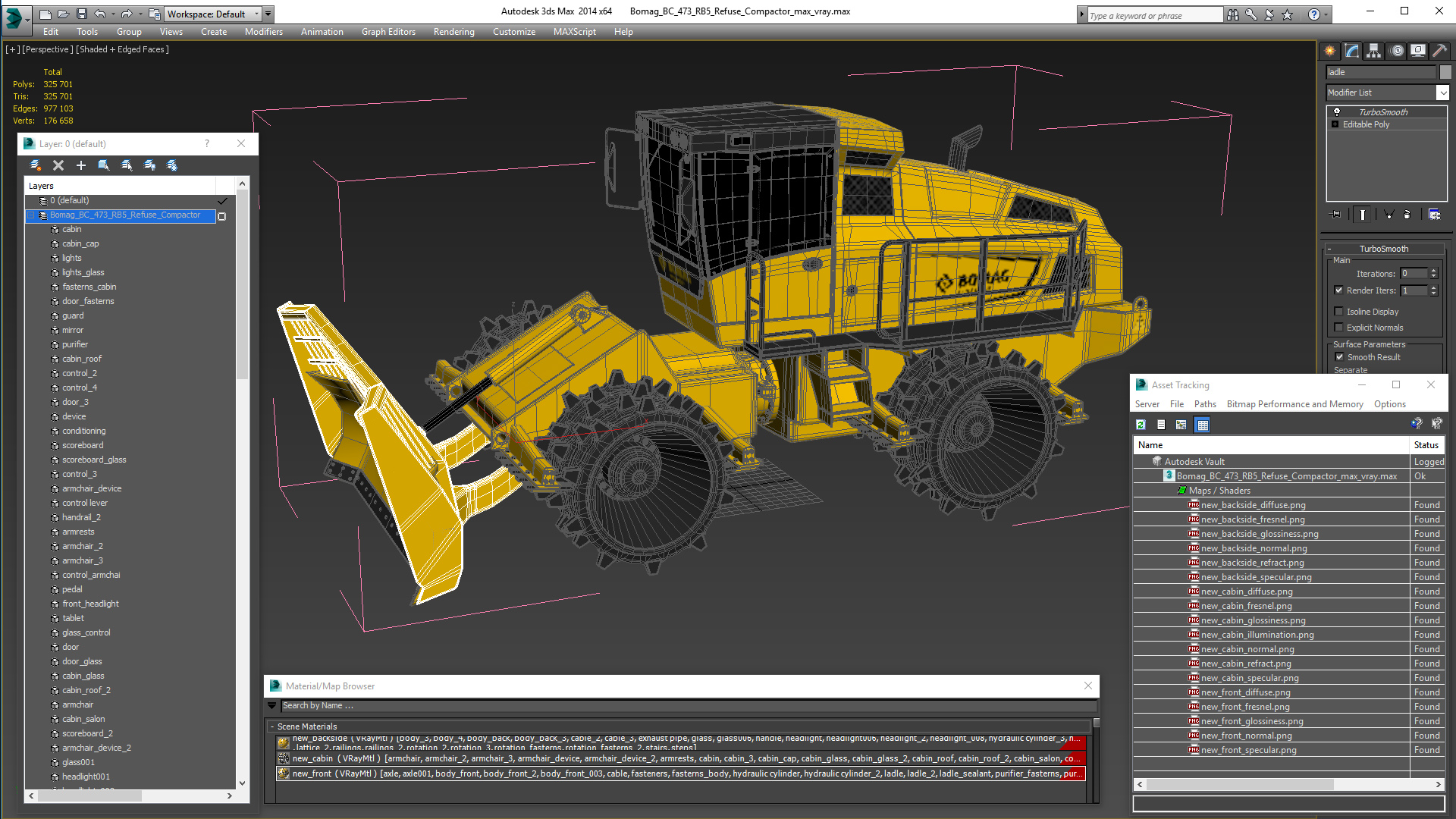 3D Bomag BC 473 RB5 Refuse Compactor model