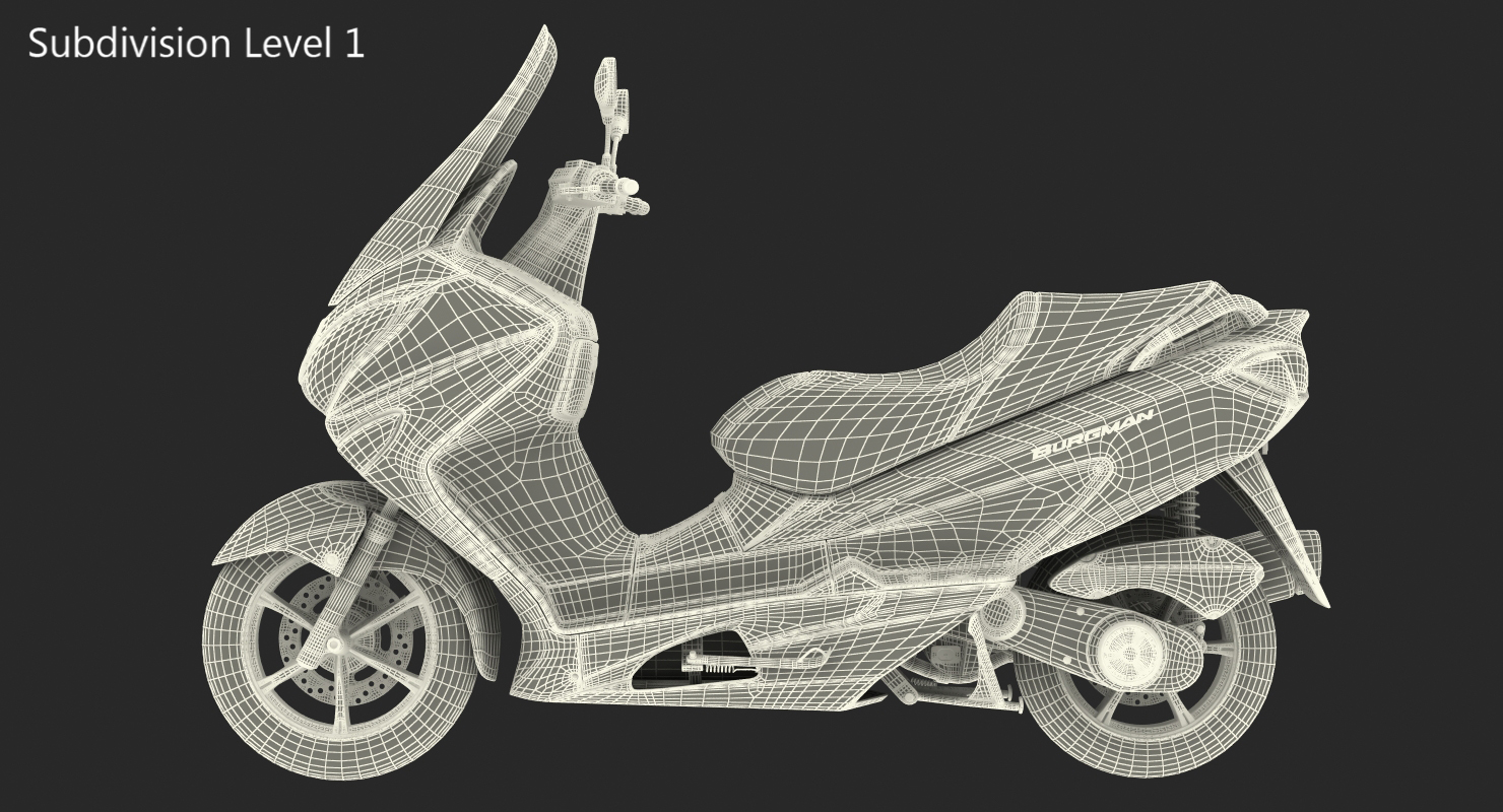 Scooter Motorcycle Suzuki Burgman 200 3D