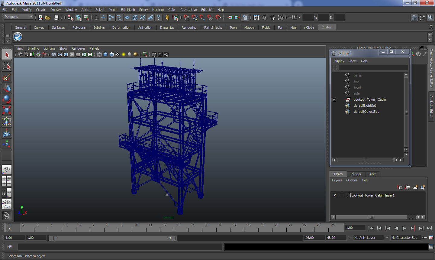 Lookout Tower Cabin 3D model