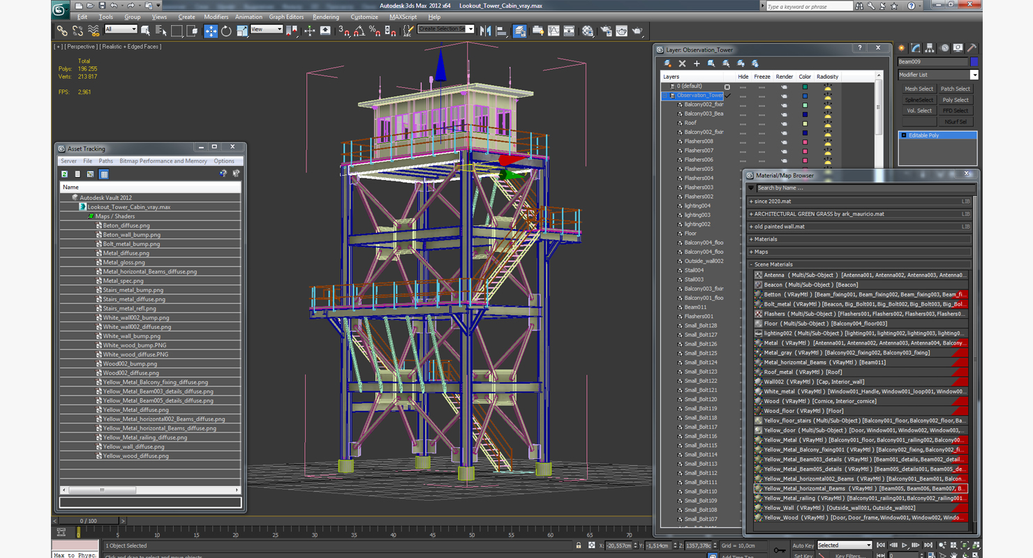 Lookout Tower Cabin 3D model