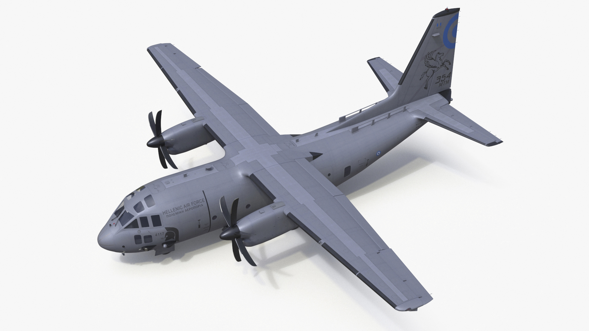 Aircraft Alenia C-27J Spartan Greece Rigged for Cinema 4D 3D