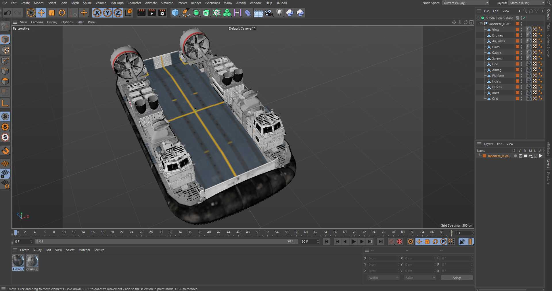 3D Japanese LCAC model