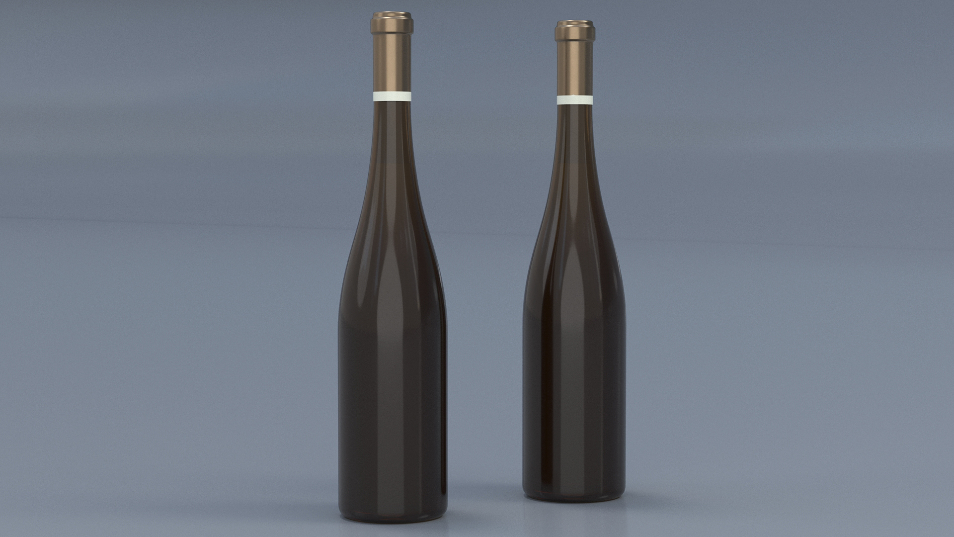 3D Pink Wine Bottle