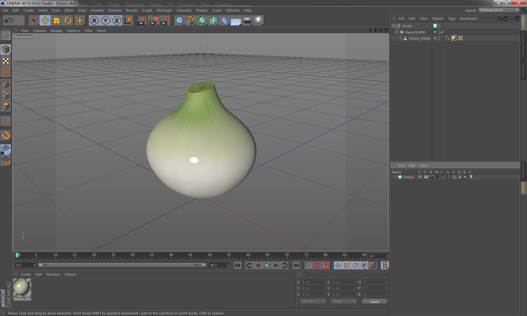 Onion 3D model