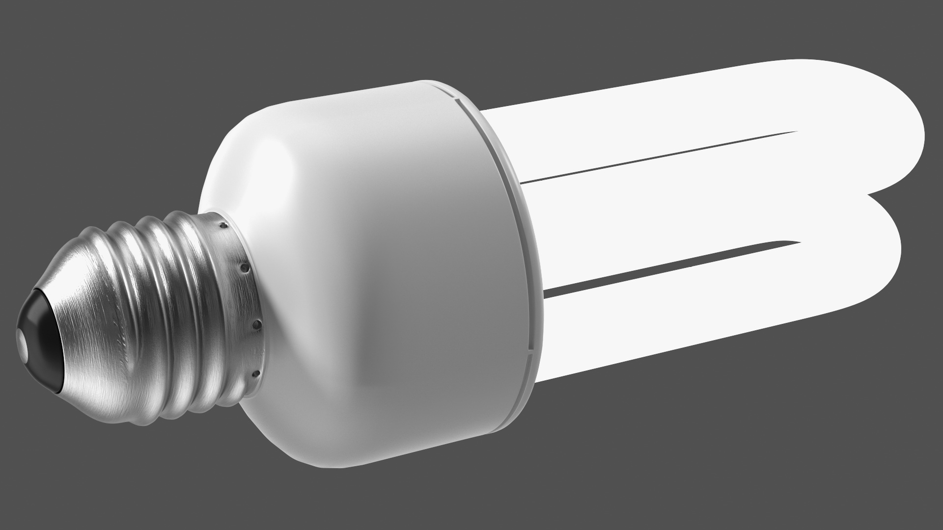 3D Compact Fluorescent Light Bulb ON model