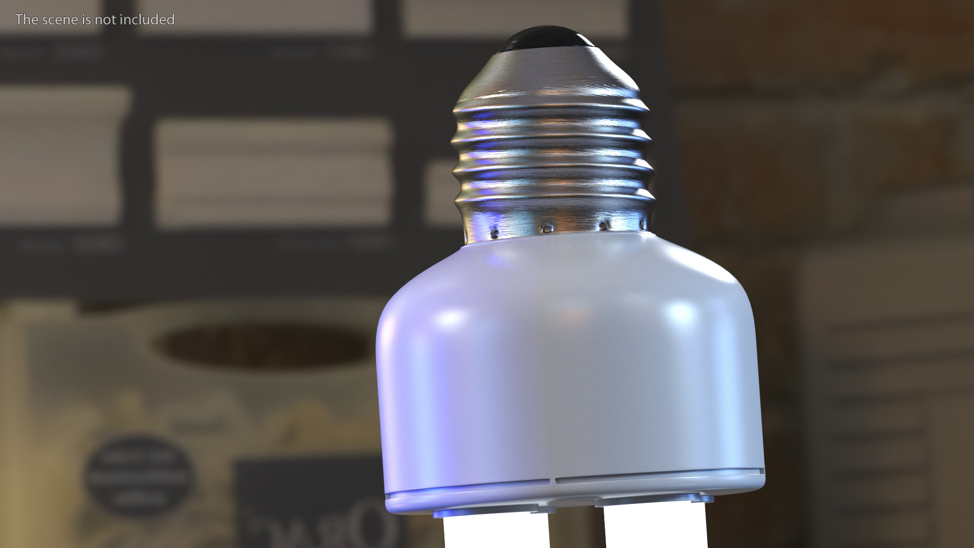 3D Compact Fluorescent Light Bulb ON model