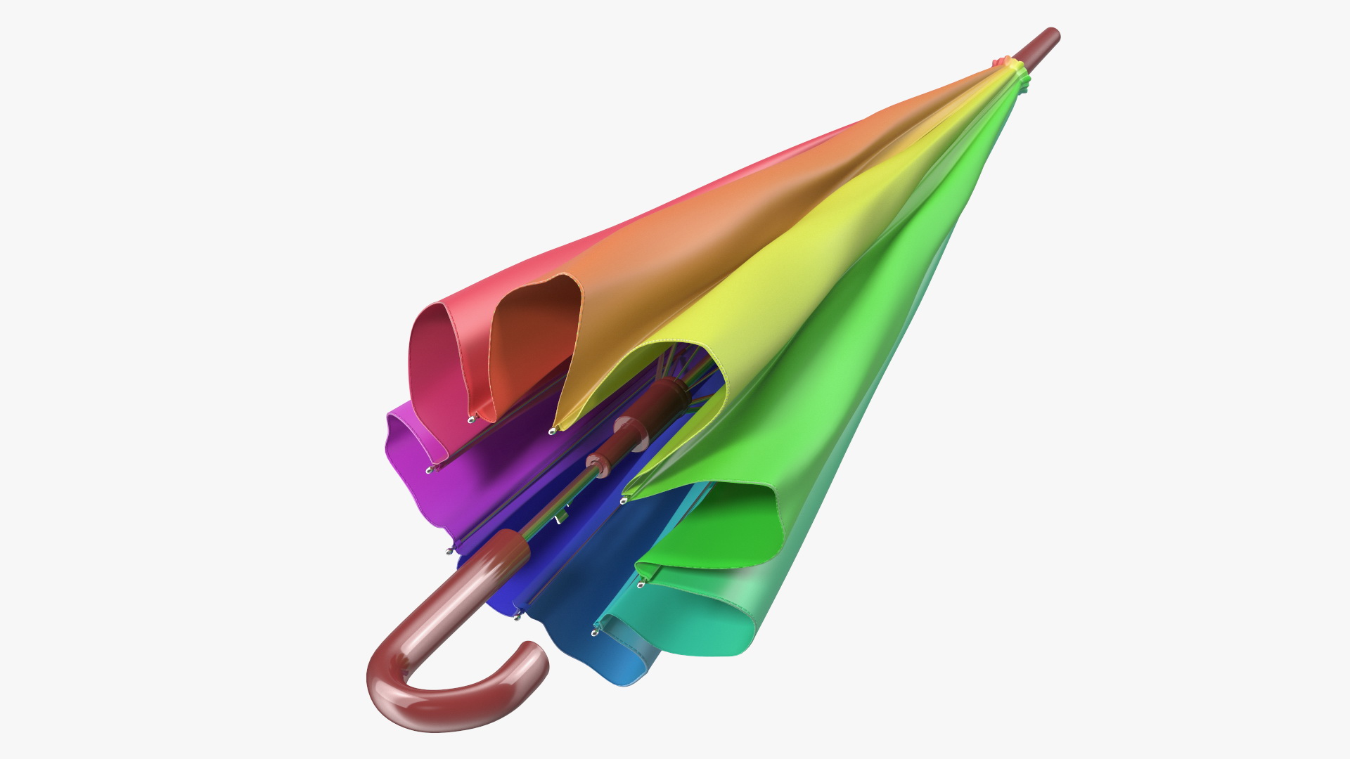 3D Classic Folded Umbrella model