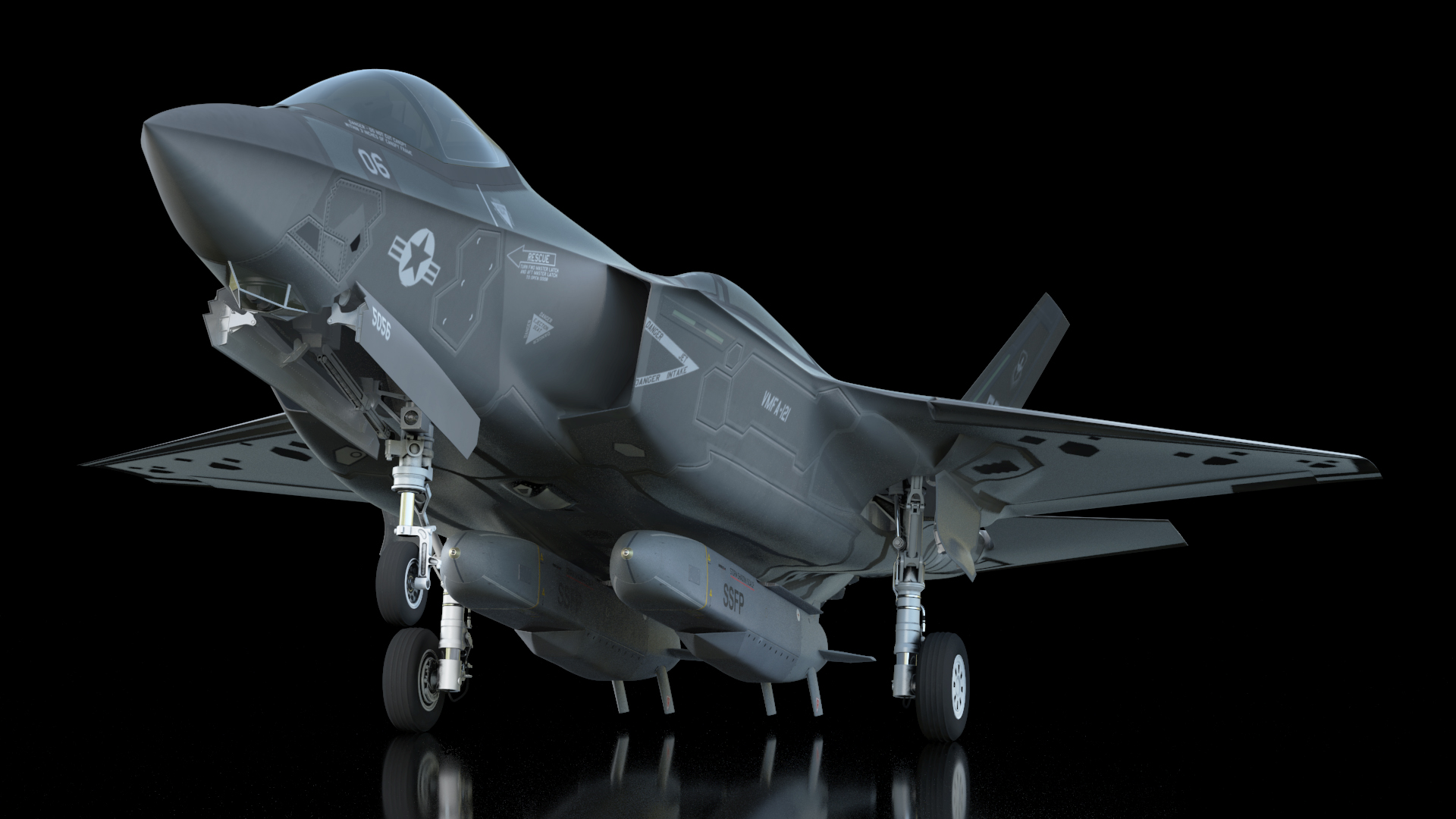 3D model F-35 Carrying Storm Shadow Missiles