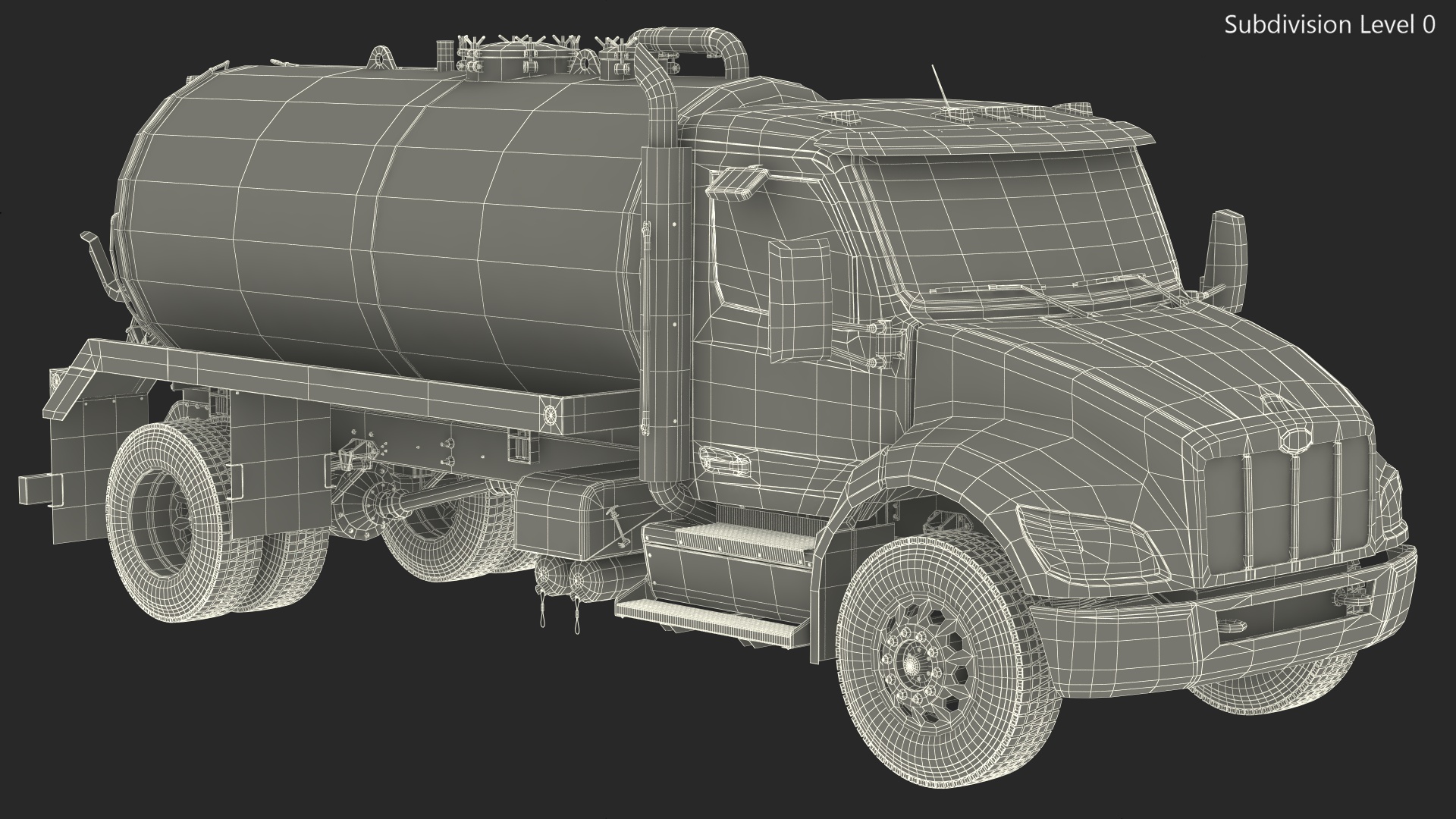 Violet Vacuum Truck 3D model