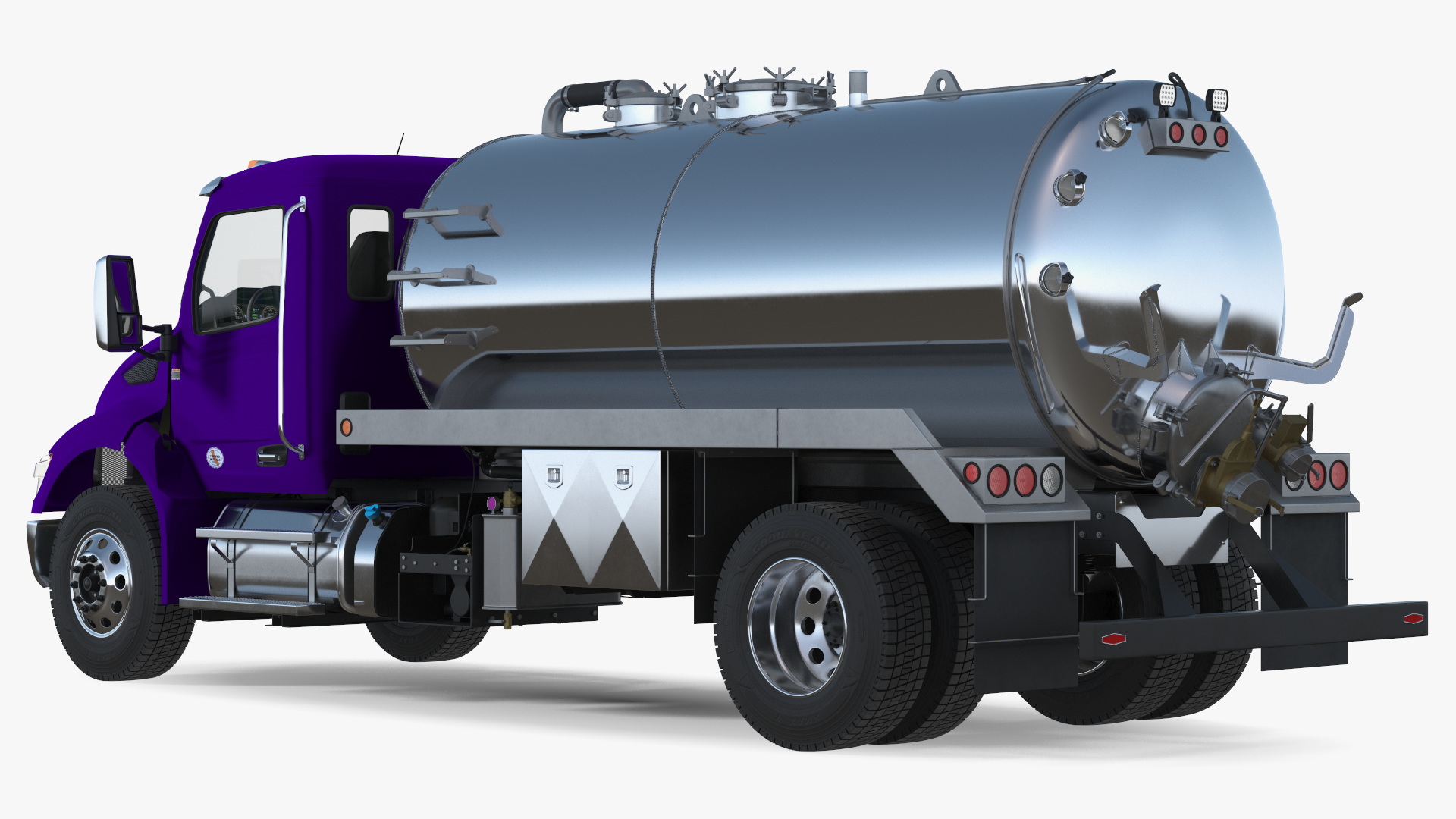 Violet Vacuum Truck 3D model