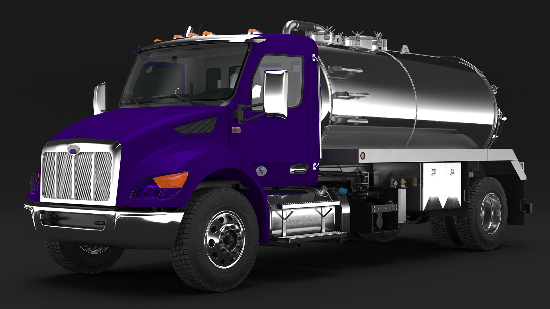 Violet Vacuum Truck 3D model