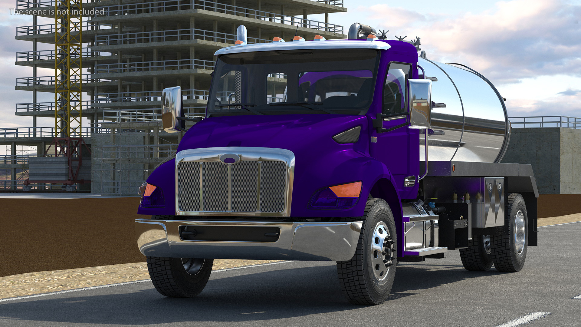 Violet Vacuum Truck 3D model