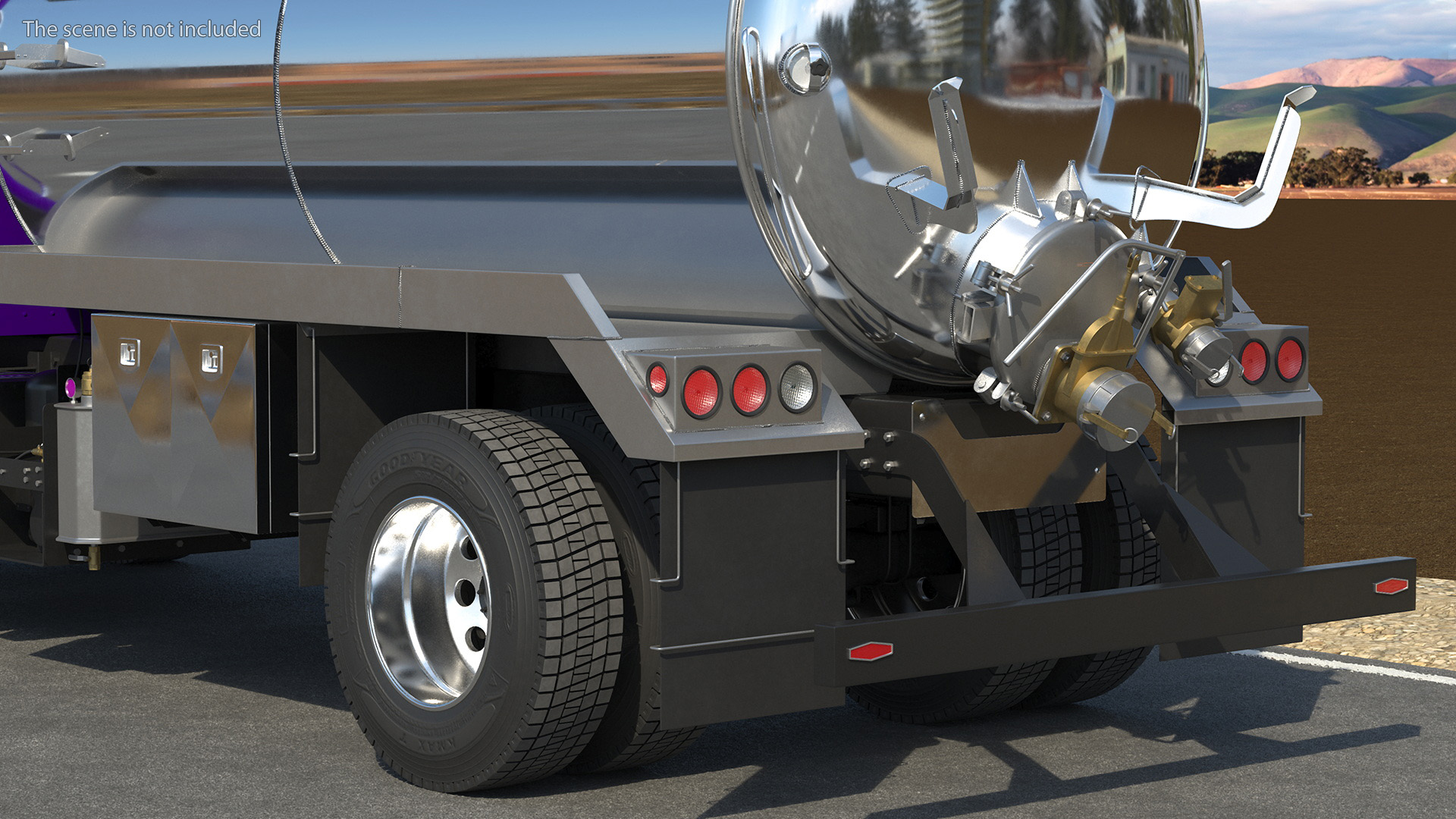 Violet Vacuum Truck 3D model