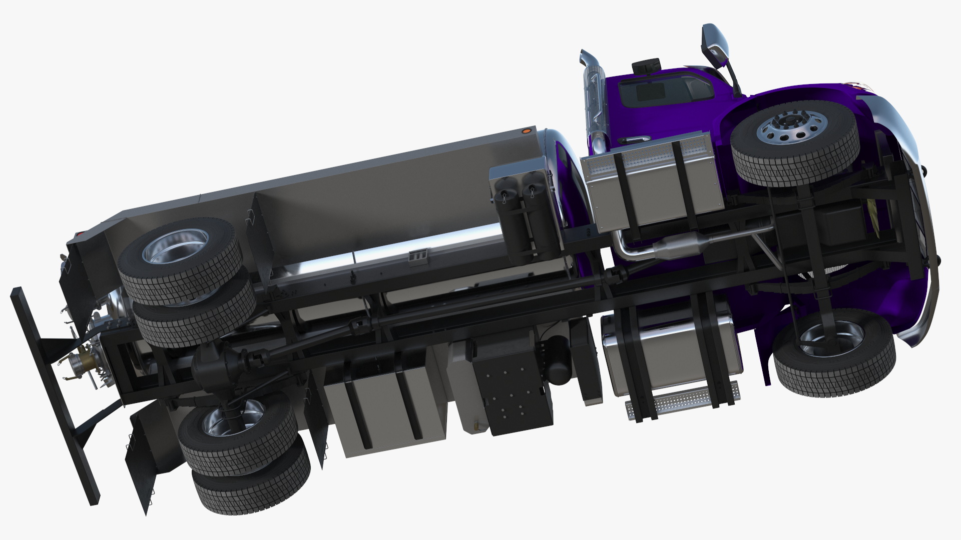 Violet Vacuum Truck 3D model