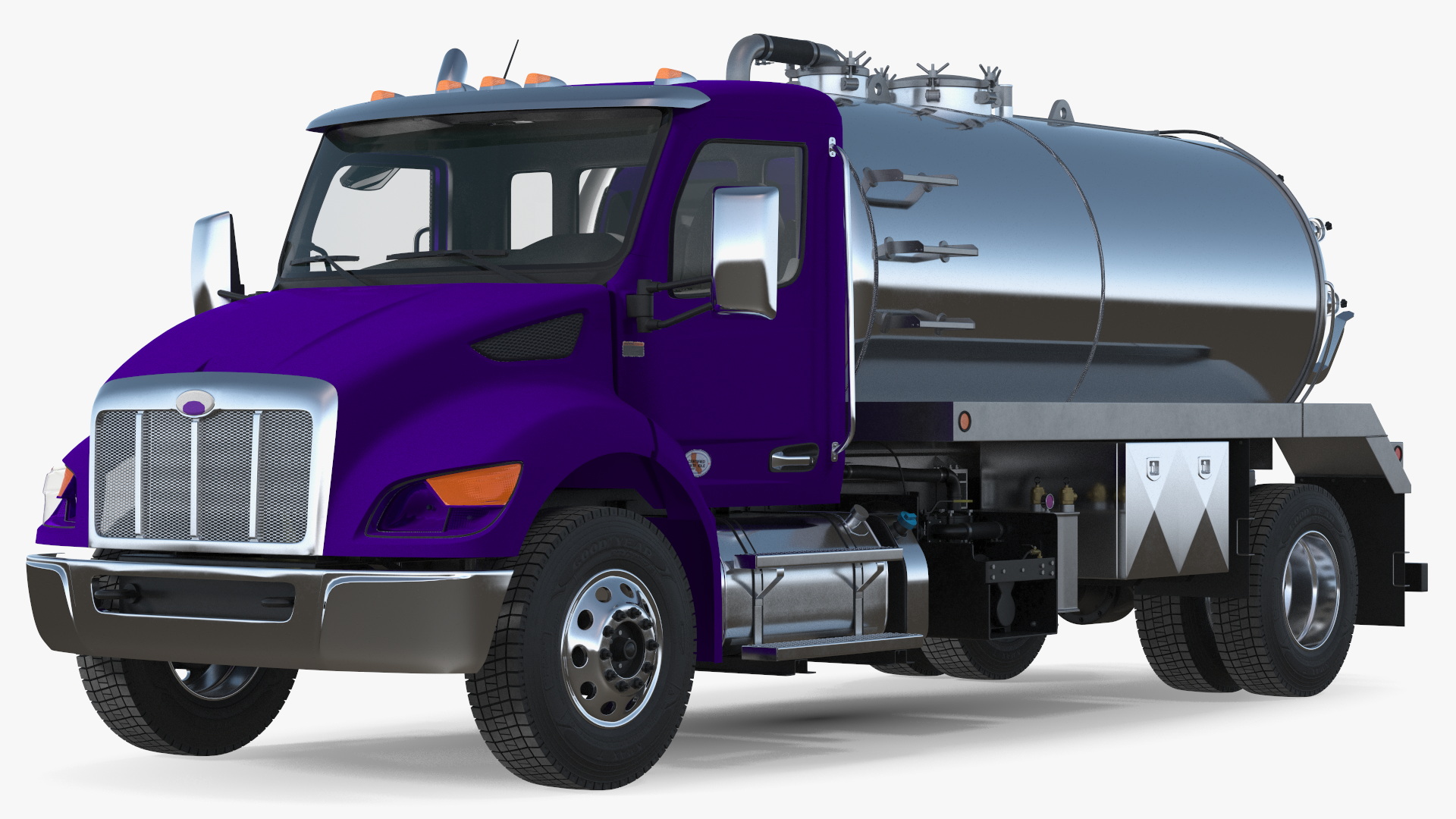 Violet Vacuum Truck 3D model