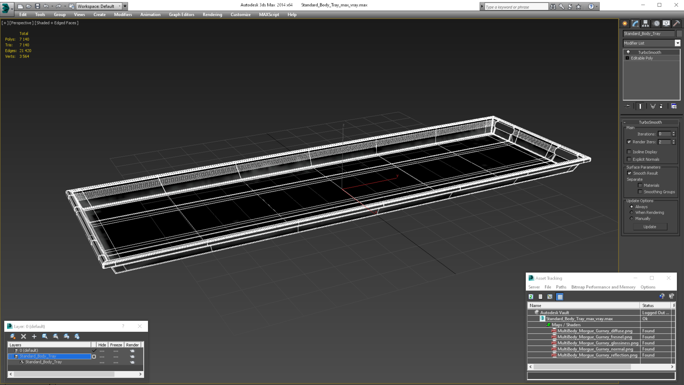 3D Standard Body Tray model