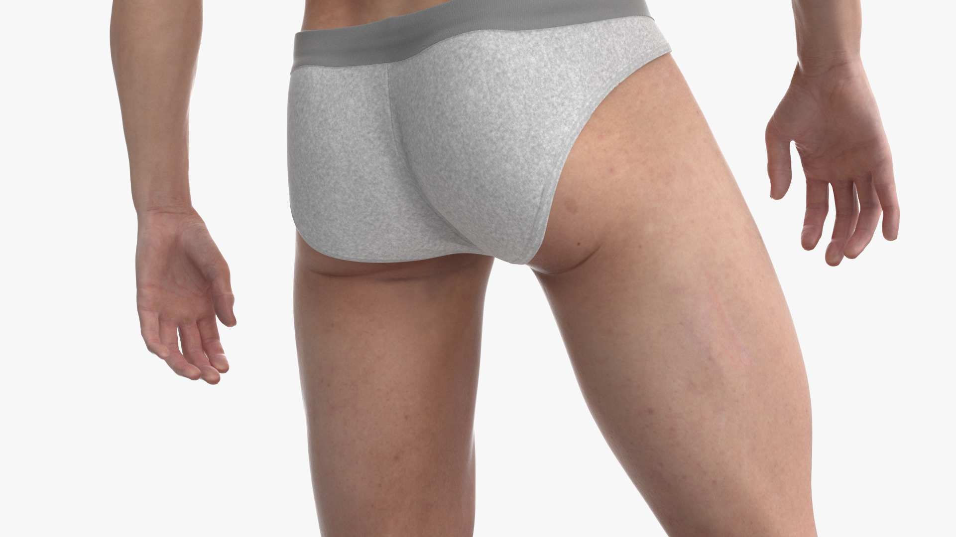 3D Athletic Male Figure in Underwear model