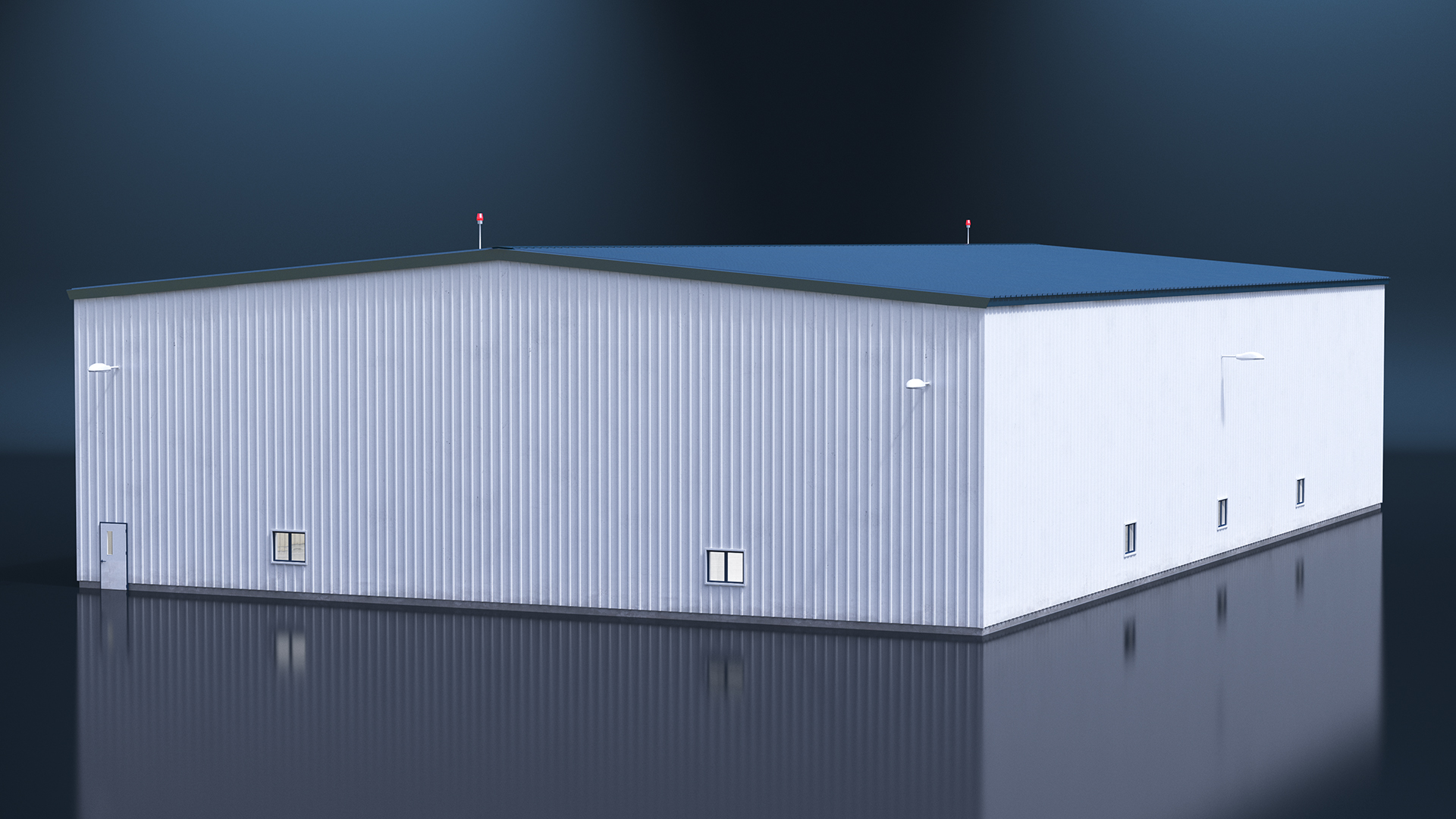 Aircraft Hangar Rigged 3D