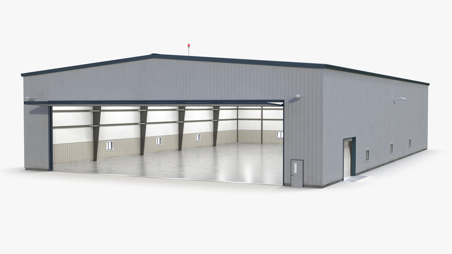 Aircraft Hangar Rigged 3D