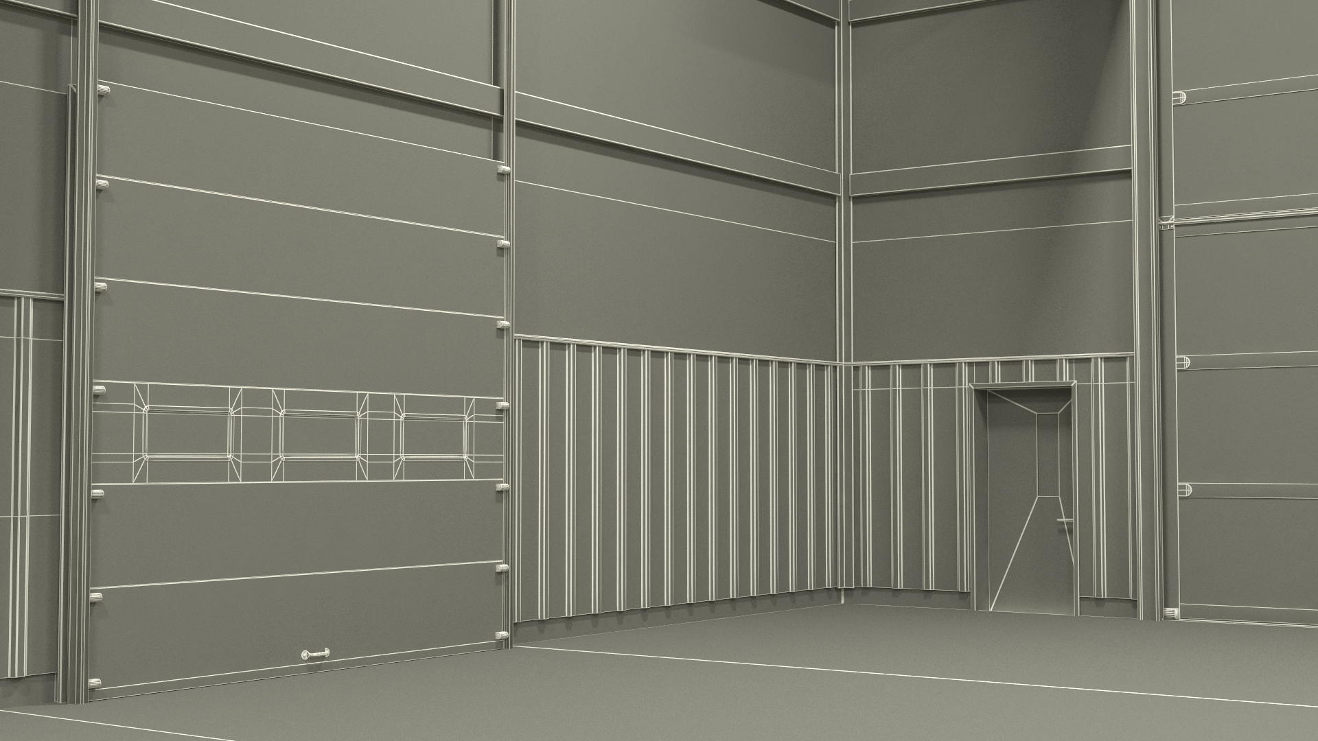 Aircraft Hangar Rigged 3D