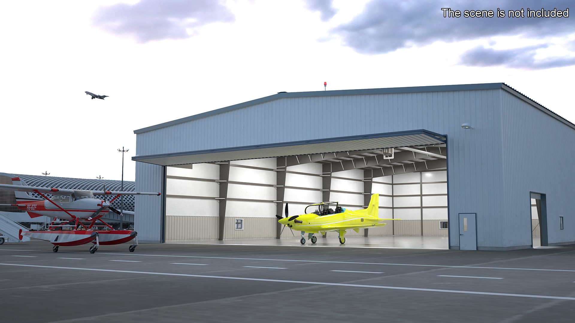 Aircraft Hangar Rigged 3D